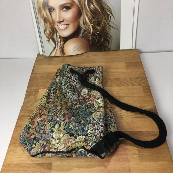 New York Studio vintage Tapestry Fabric draw sting bag - Picture 1 of 7